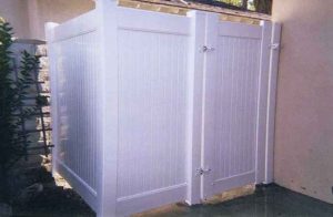 Vinyl Privacy Enclosure with Swing Gate
