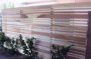 Horizontal Redwood Fence