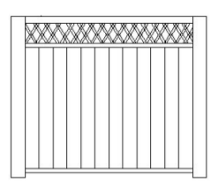 vinyl solid lattice fence style